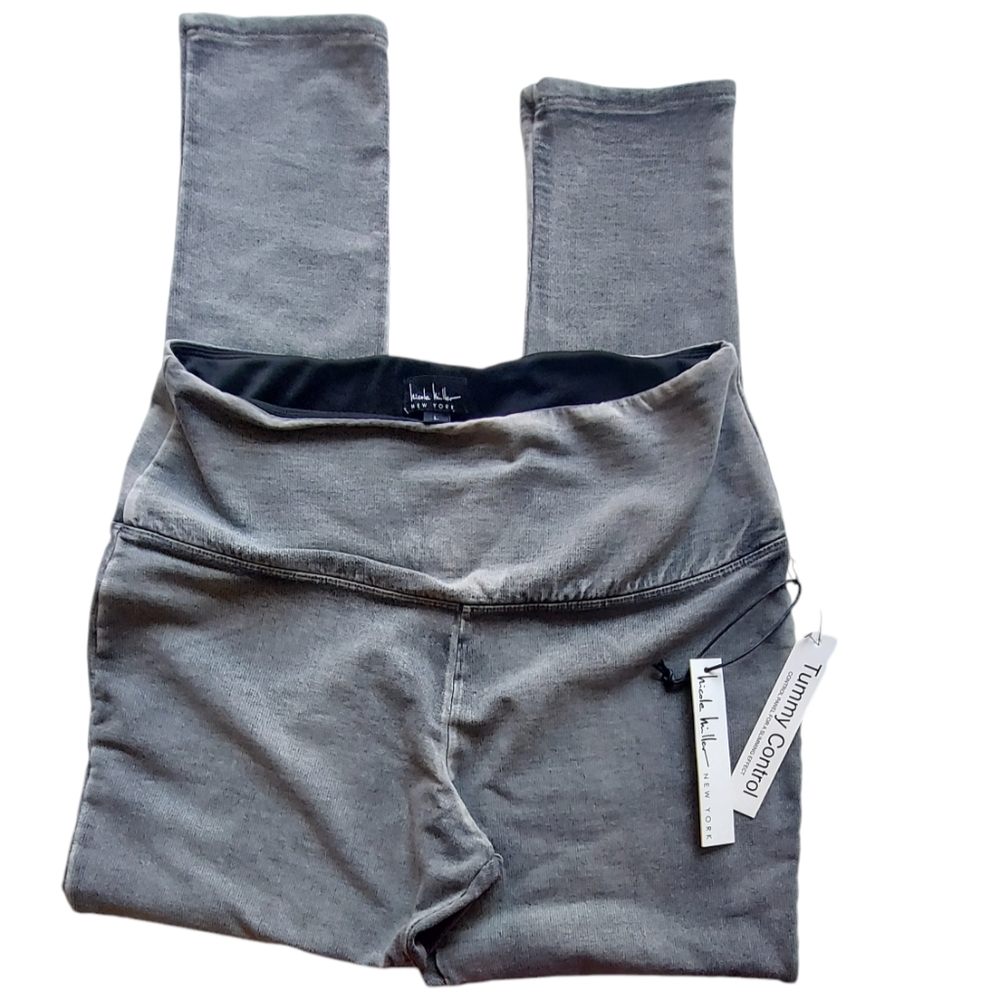 Nicole Miller Grey Stretch Pull-On Tommy Control Pants